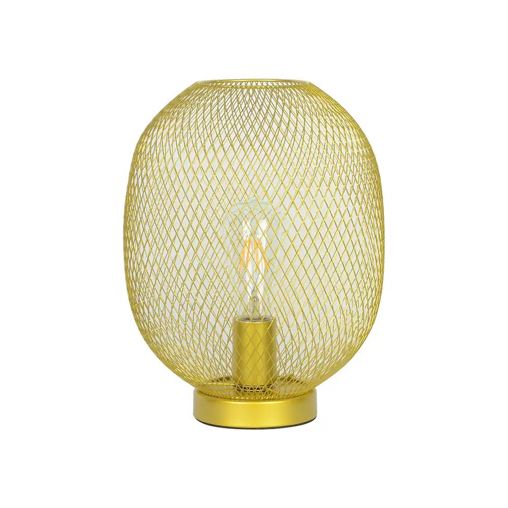 Lámpara de sobremesa dorada | Pieza decorativa elegante - DekoArte