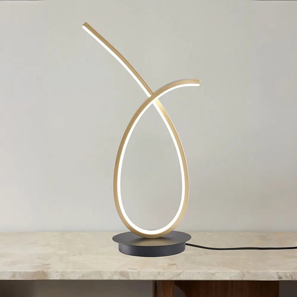 Lámpara de sobremesa LED en dorado - DekoArte