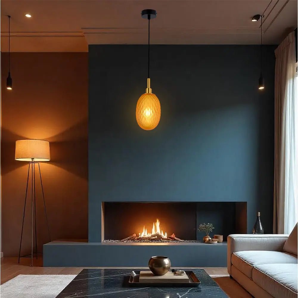 Lámpara de techo colgante | Color negro y oro - DekoArte