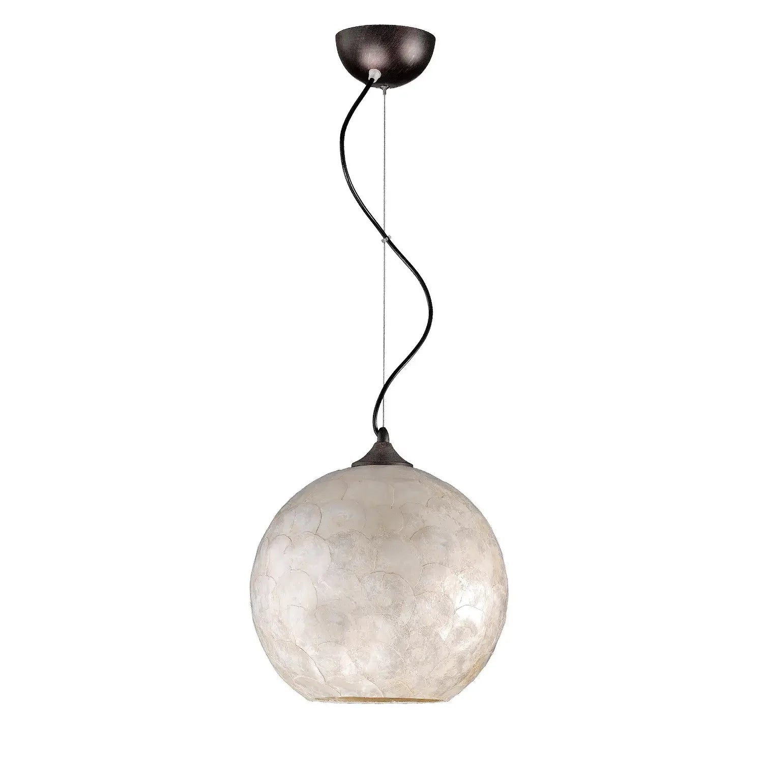 Lámpara de techo colgante | Cuerpo 250mm. nácar y cromo - DekoArte