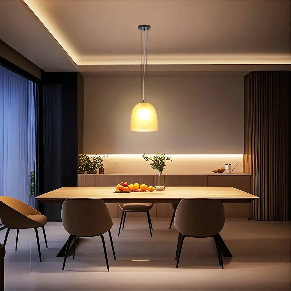 Lámpara de techo colgante | Cúpula esbelta de cristal - DekoArte