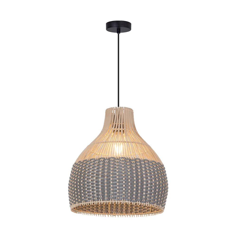 Lámpara de techo colgante en ratán natural | Diseño rústico - DekoArte