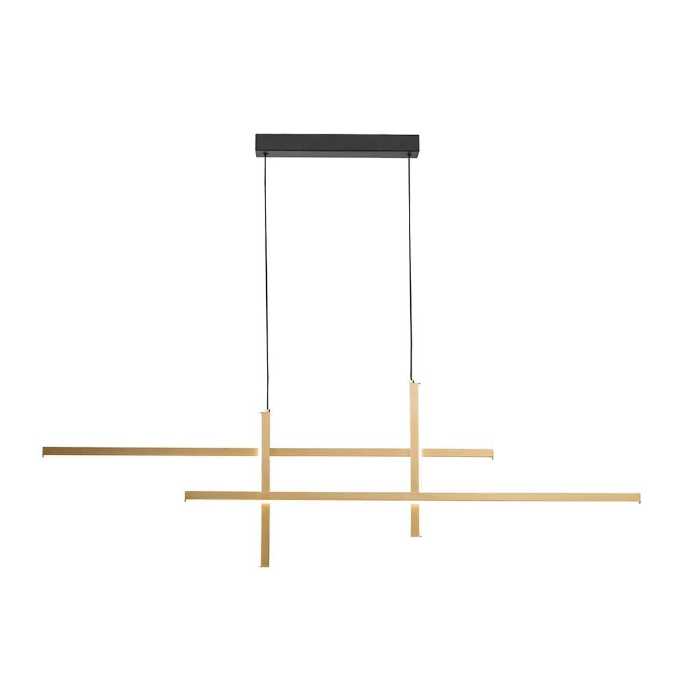 Lámpara de techo colgante LED dorada | Diseño escultórico - DekoArte