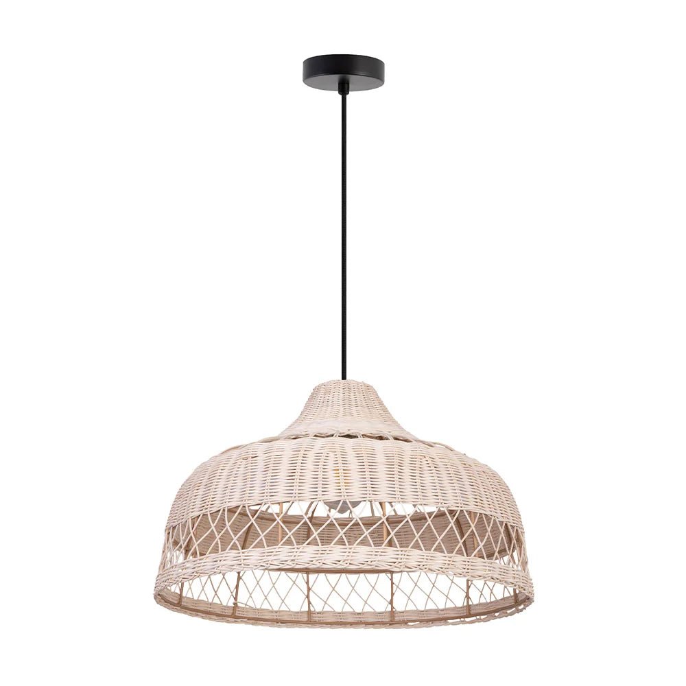 Lámpara de techo en ratán natural | Iluminación decorativa - DekoArte