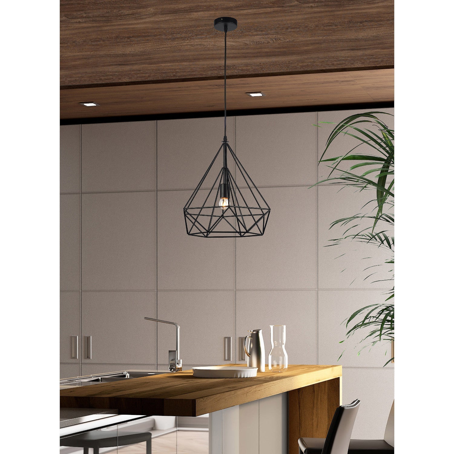 Lámpara de techo industrial modernas |Diseño Diamante - DekoArte