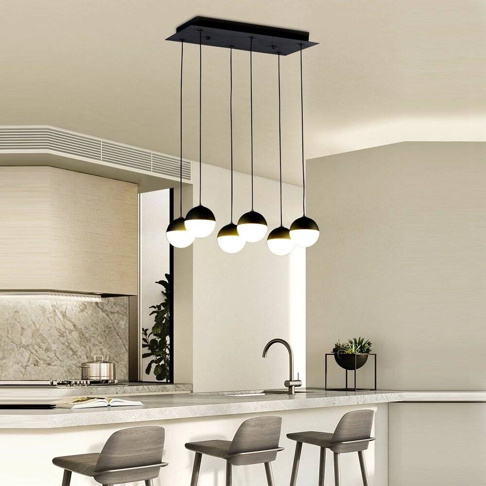 Lámpara de techo LED de 6 luces 5W - Color negro - DekoArte