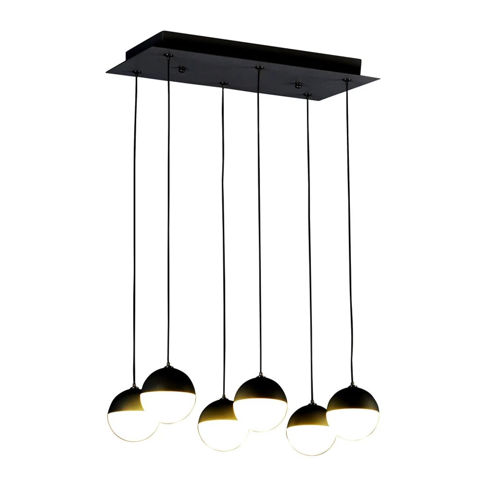 Lámpara de techo LED de 6 luces 5W - Color negro - DekoArte