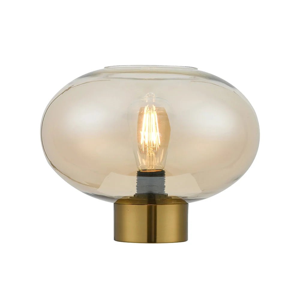 lámparas de noche de cristal y latón cepillado - DekoArte