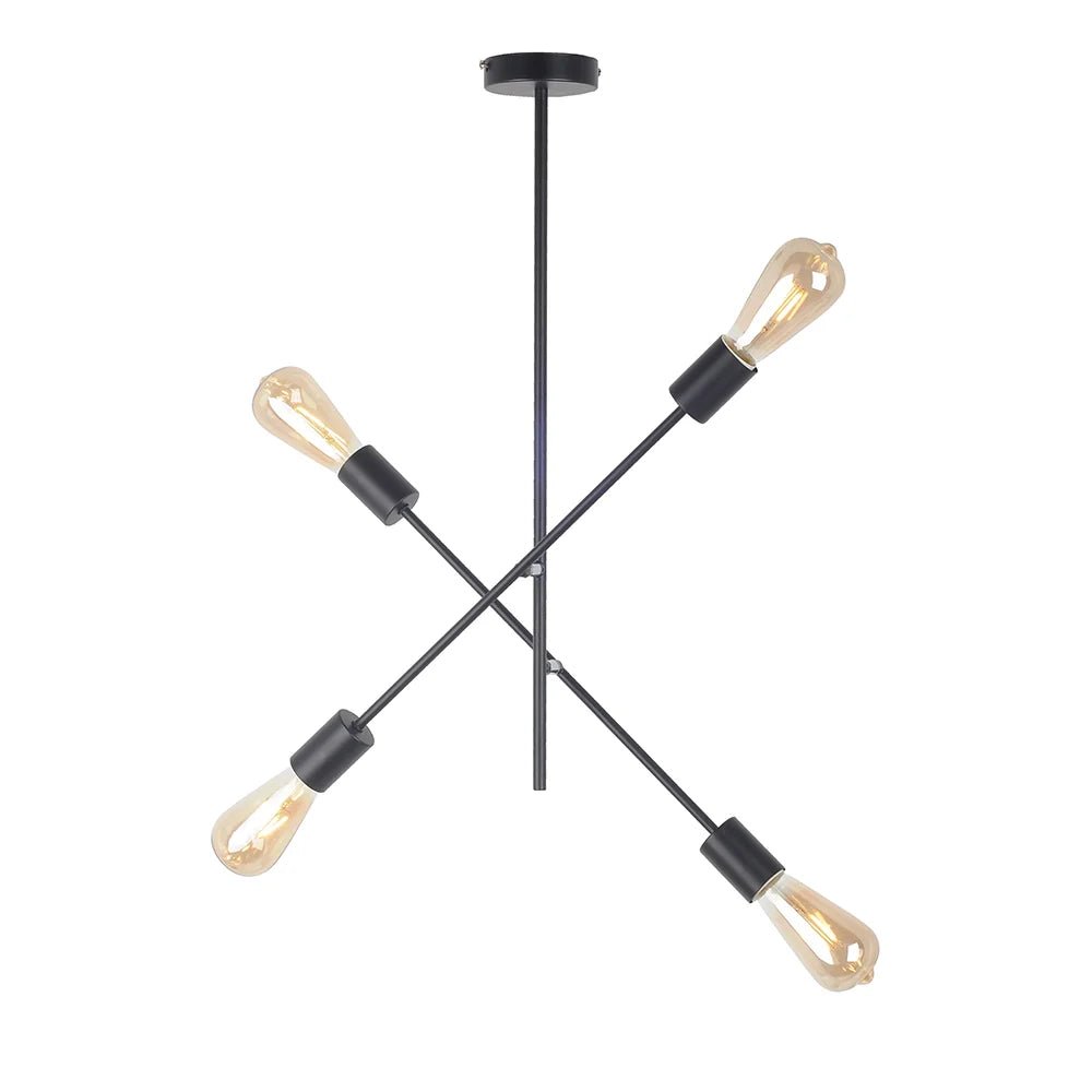 Lámparas de techo colgantes en hierro 4 bombillas - DekoArte