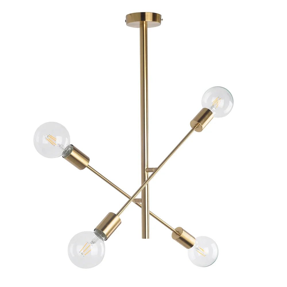 Lámparas de techo modernas 4 portalámparas |Color dorado - DekoArte