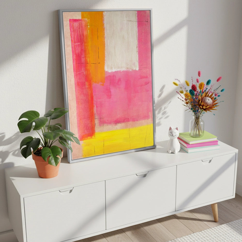 Cuadros alegres abstractos | Pintado a mano