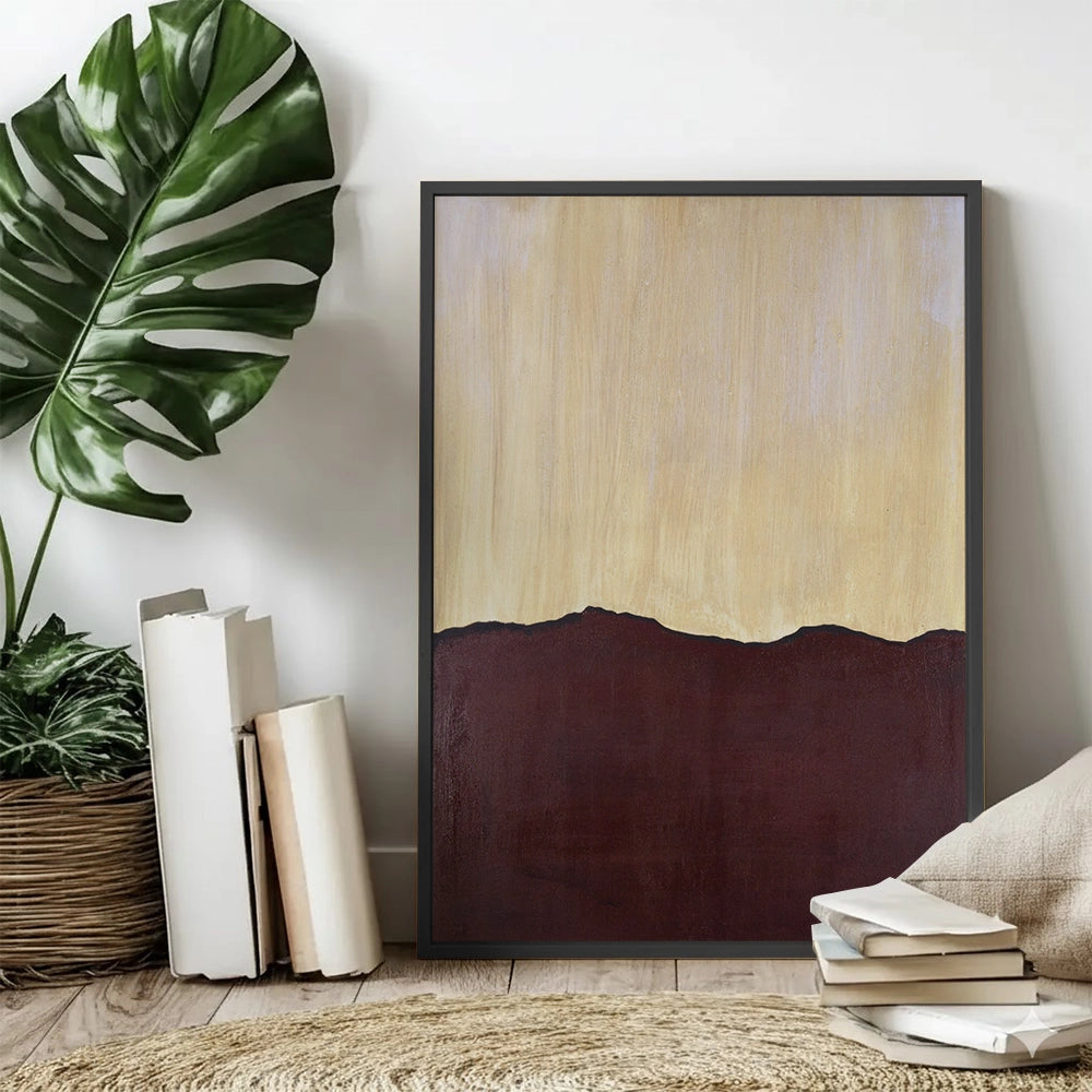 Cuadro de colores calido en escena