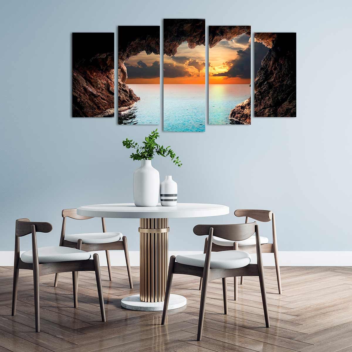 Cuadro en Lienzo de 5 Piezas Estilo Paisaje de una
