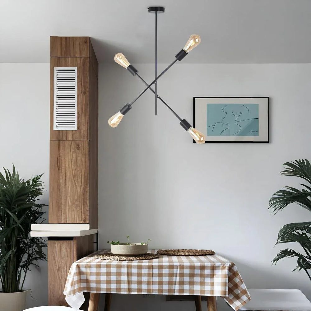 Lámparas de techo colgantes en hierro 4 bombillas