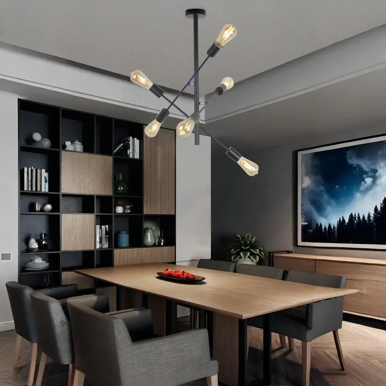 Lámpara de techo LED moderna 6 portalámparas