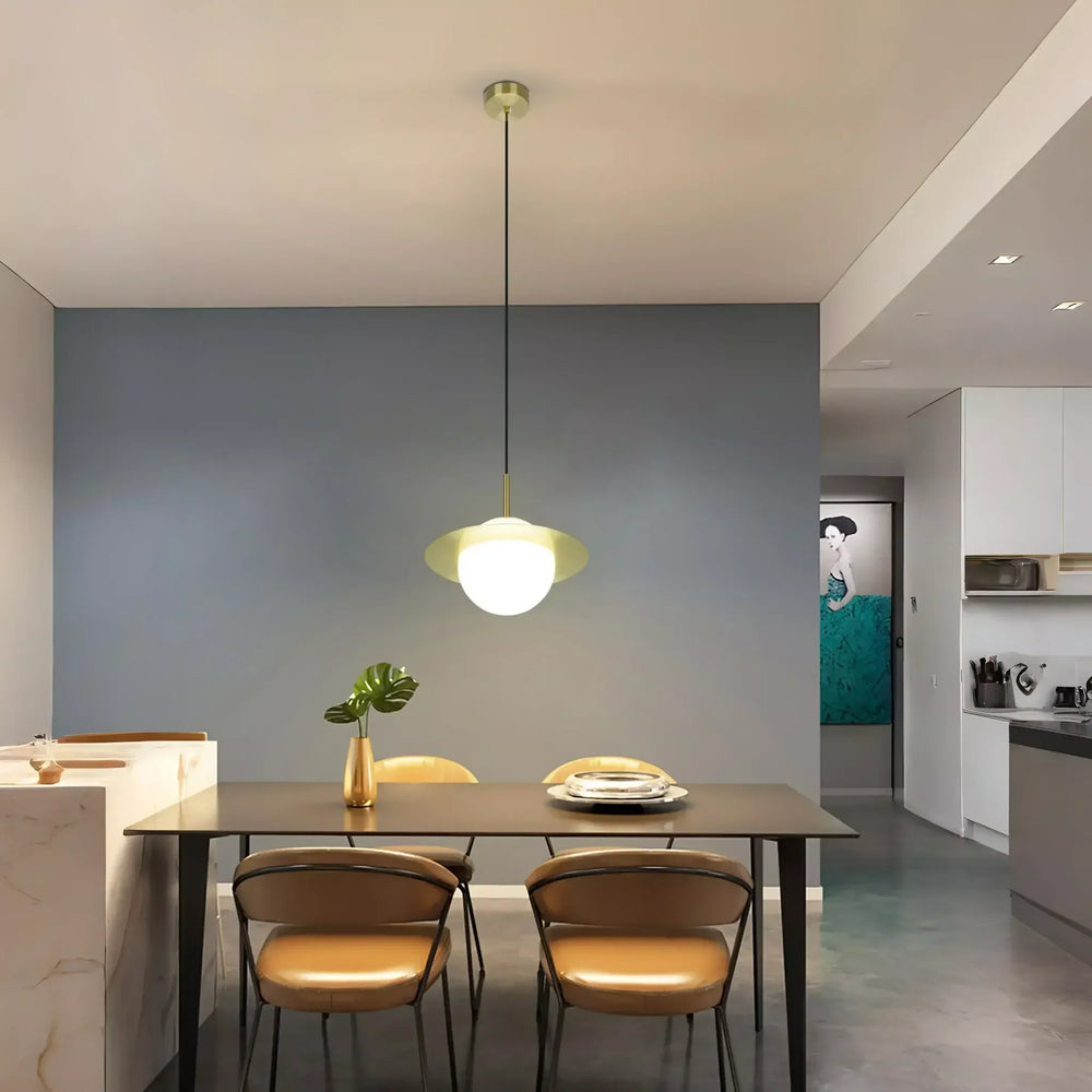 Lámpara de techo moderna en latón cepillado