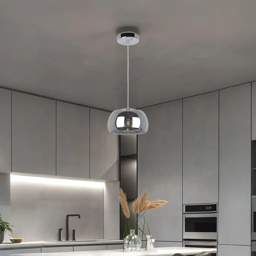 Lámpara de techo moderna en cromo | Diseño vanguardista