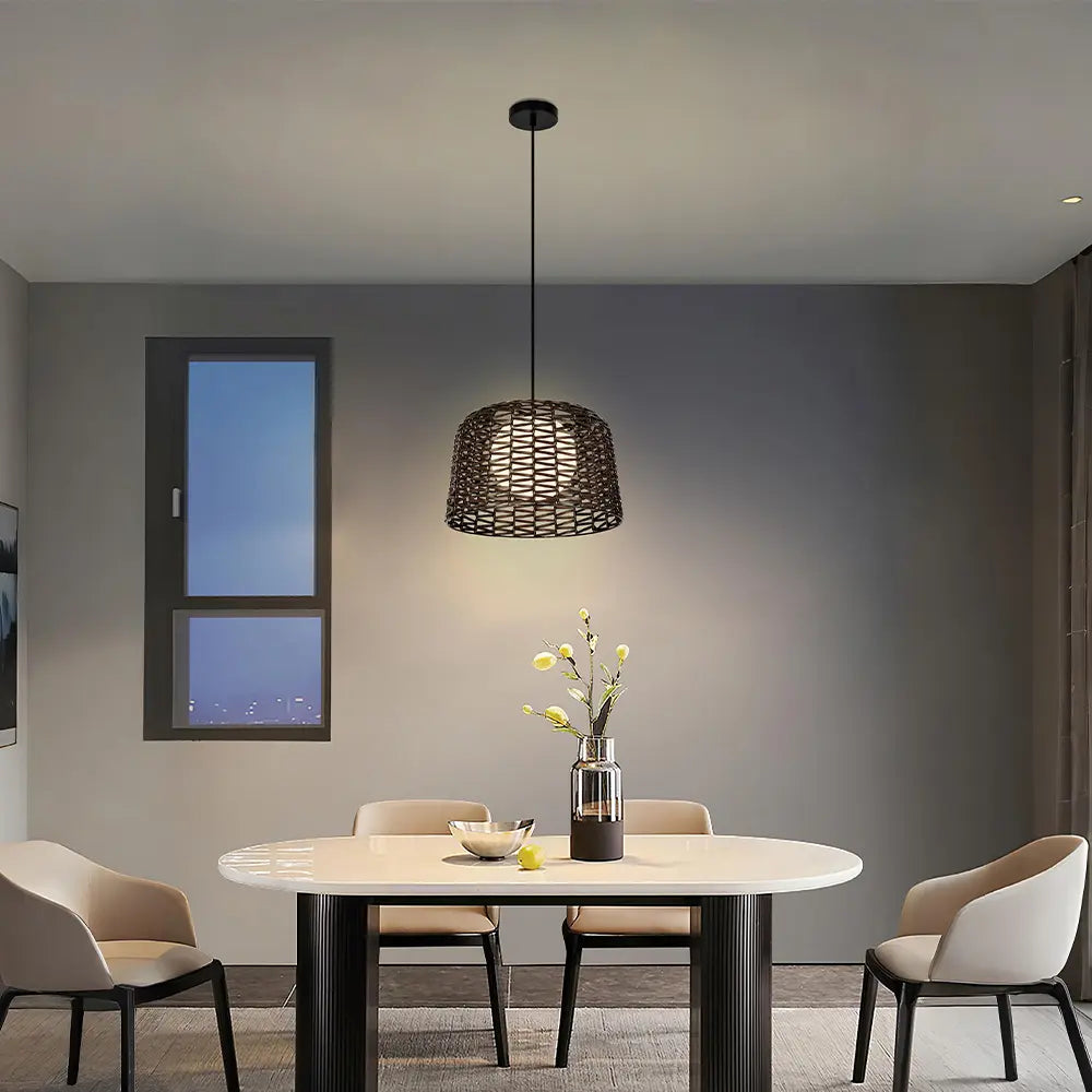 Lámpara colgante Black en acabado marrón | 1 luz