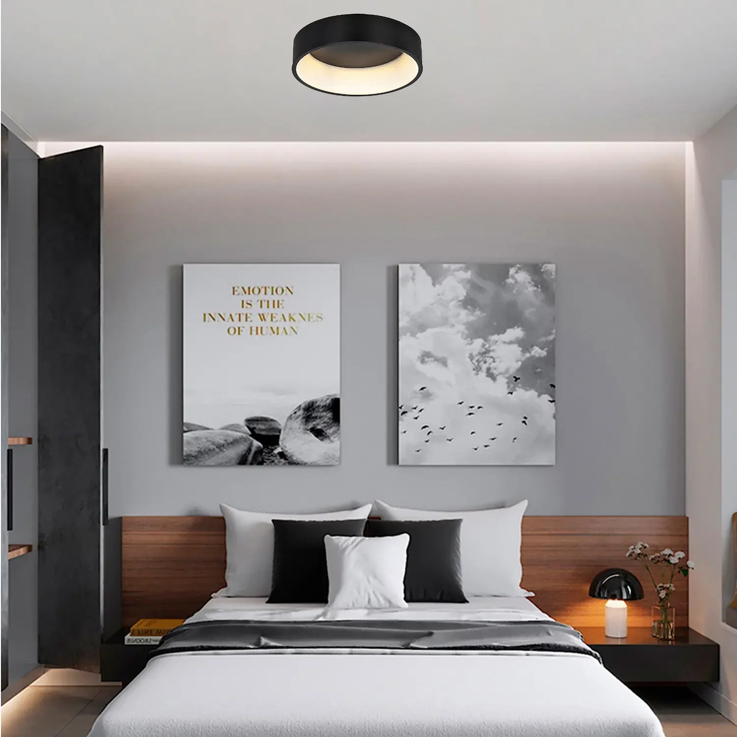 Plafon de techo LED 32W. Color negro | Modernidad y funcionalidad