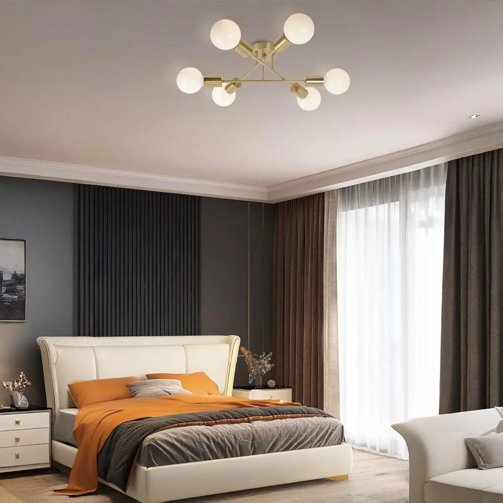 Plafón para techo en hierro con acabado en latón cepillado