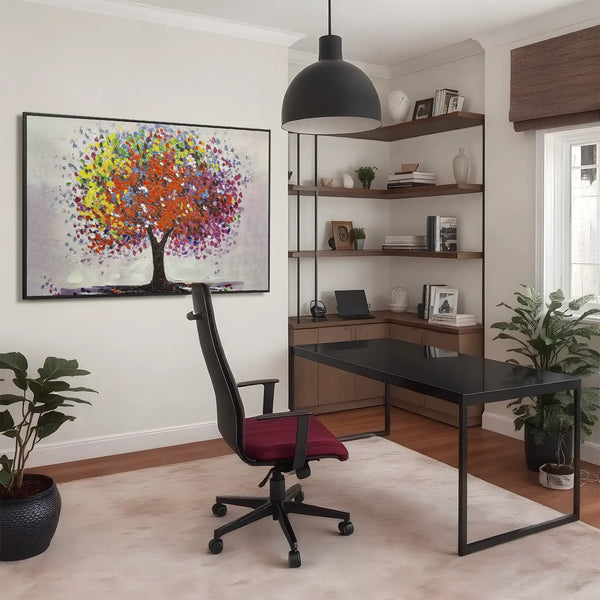 Cuadro pintado a mano árbol de la vida