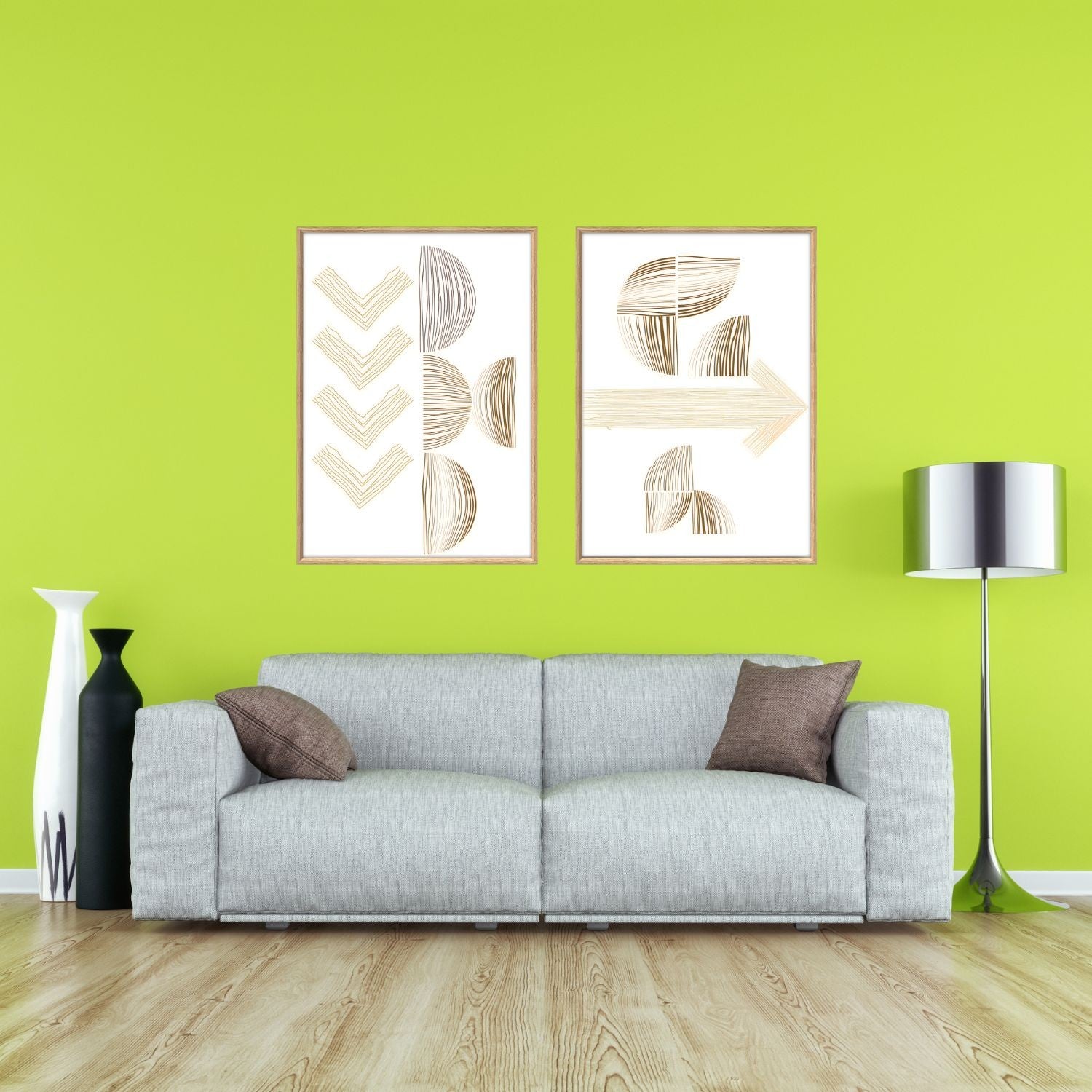 Cuadro con marco de madera