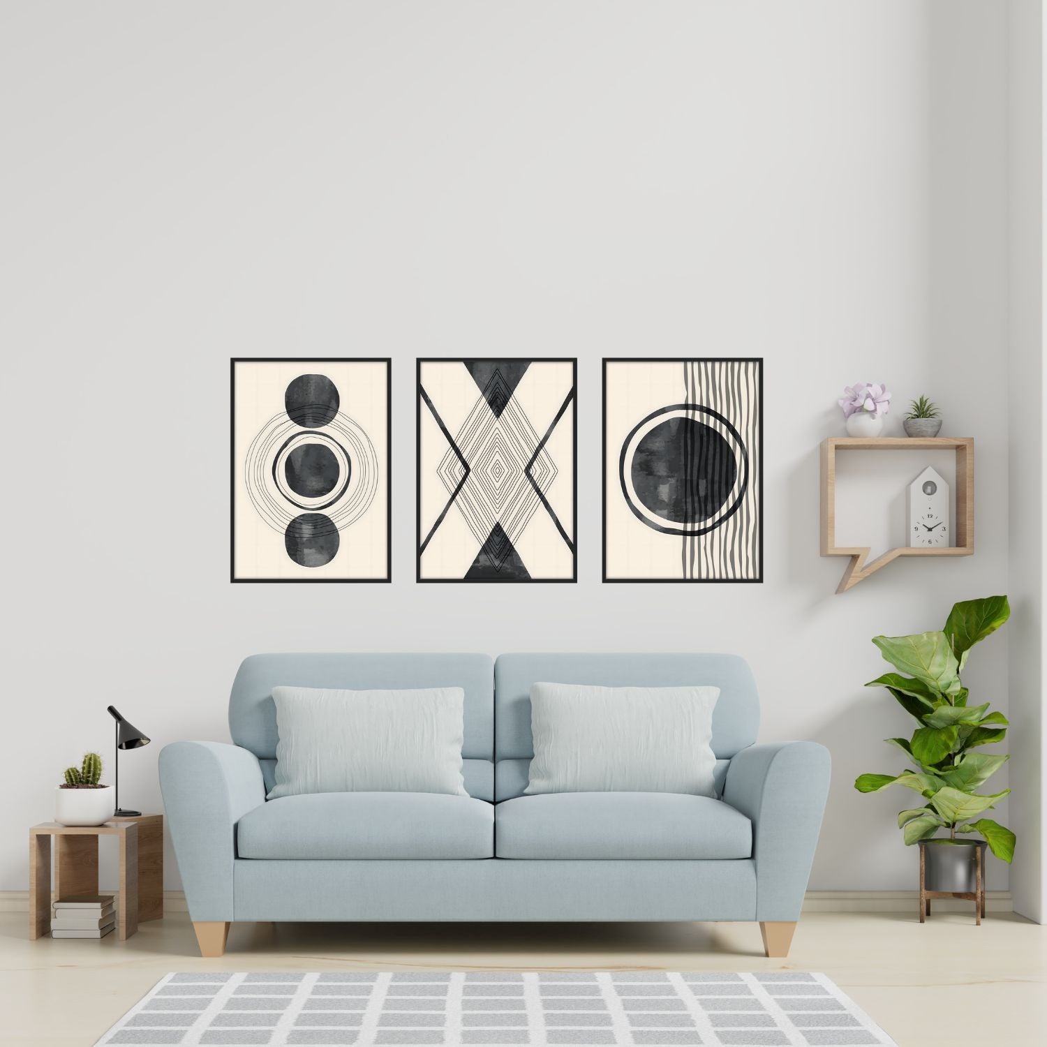 Cuadro con marco negro