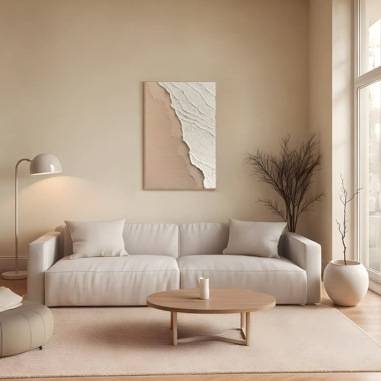Cuadro en relieve con marco de madera
