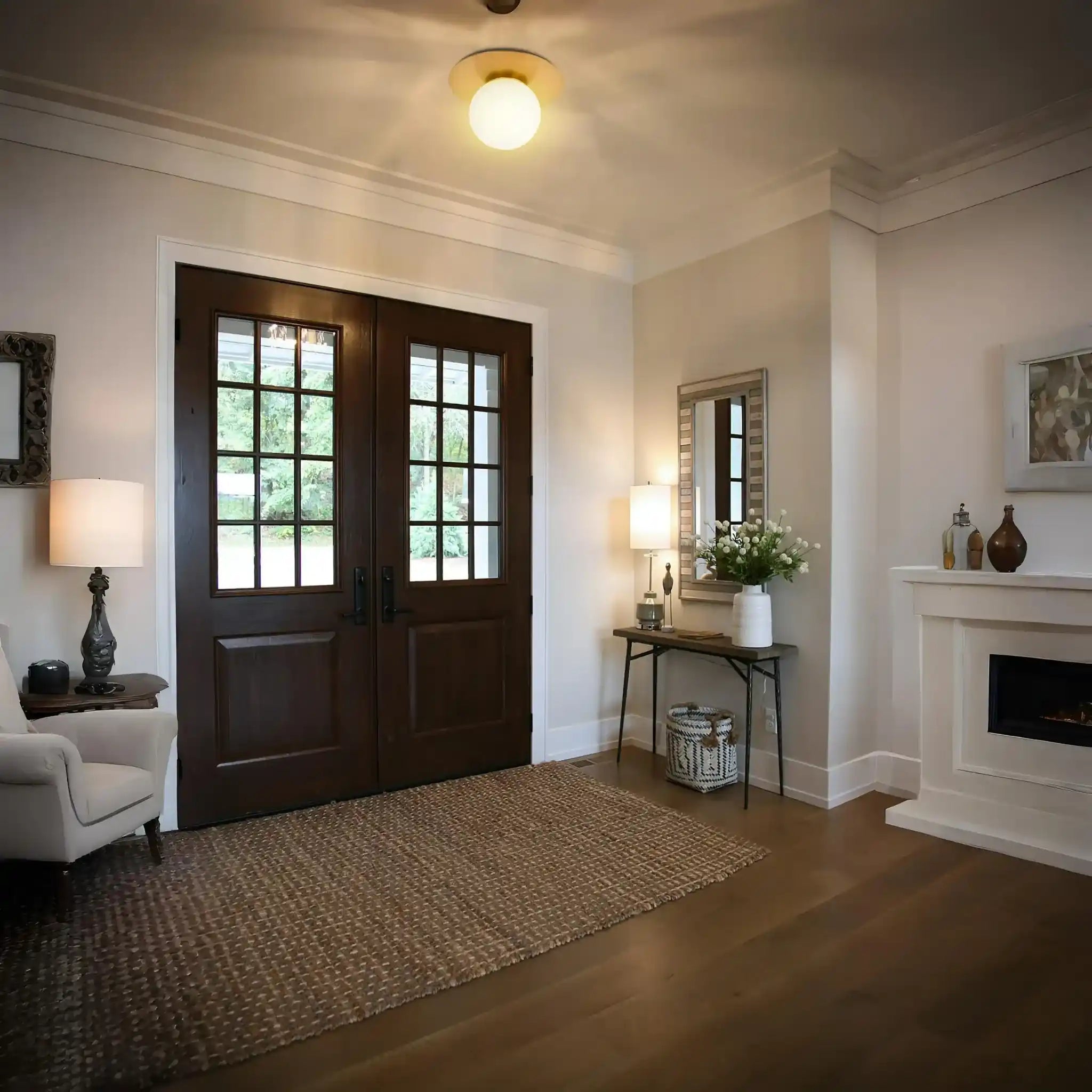 Plafón de techo en latón cepillado | Diseño contemporáneo - DekoArte