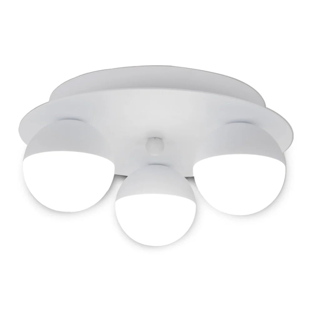 Plafón LED de 3 luces | Color blanco Iluminación moderna y regulable - DekoArte