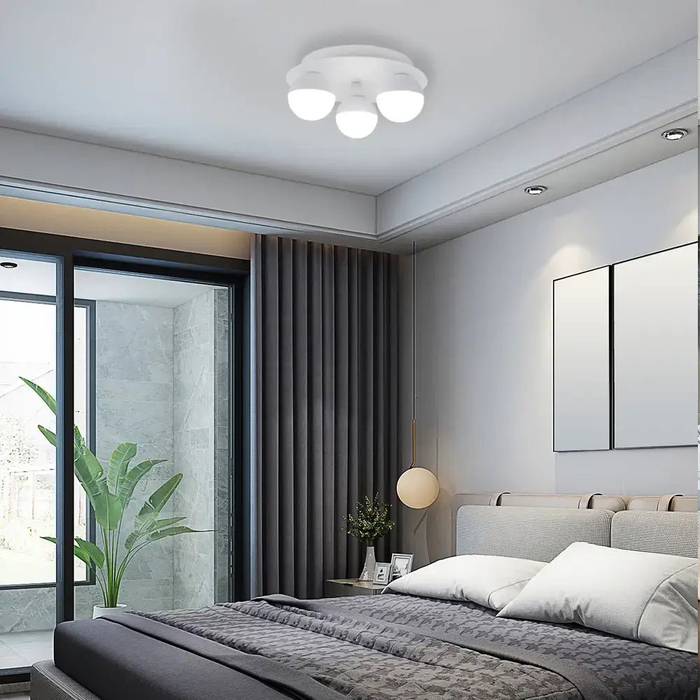 Plafón LED de 3 luces | Color blanco Iluminación moderna y regulable - DekoArte
