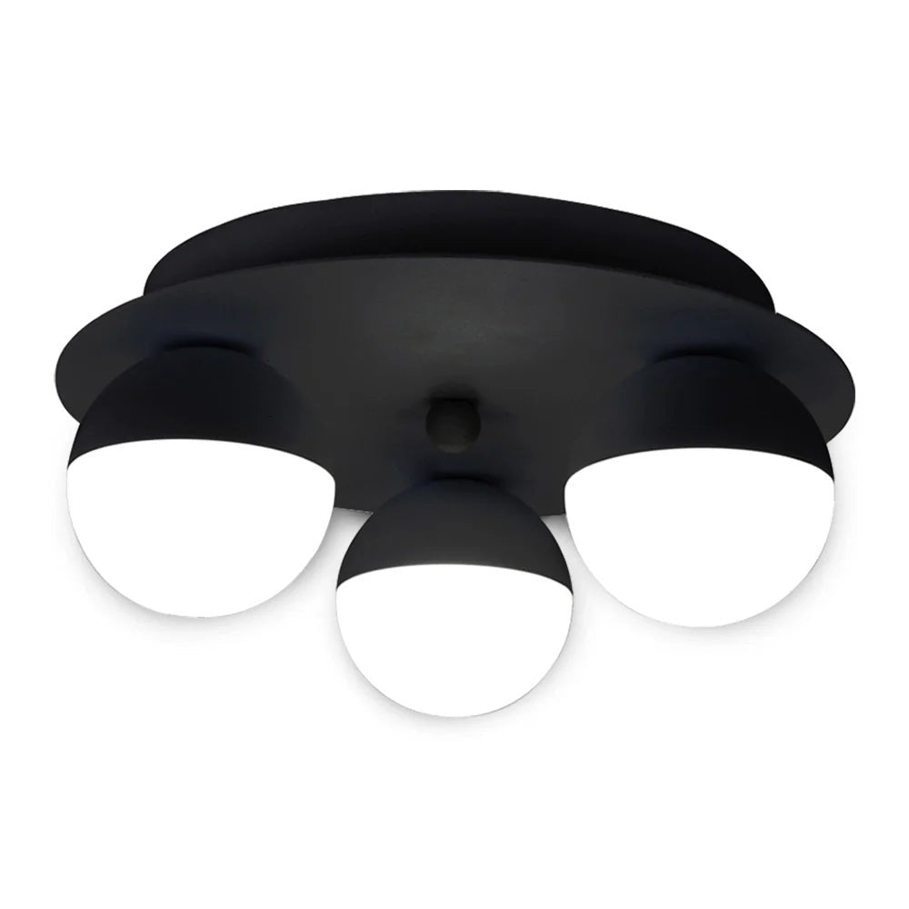 Plafón LED de 3 luces | Color Negro Iluminación moderna y regulable - DekoArte