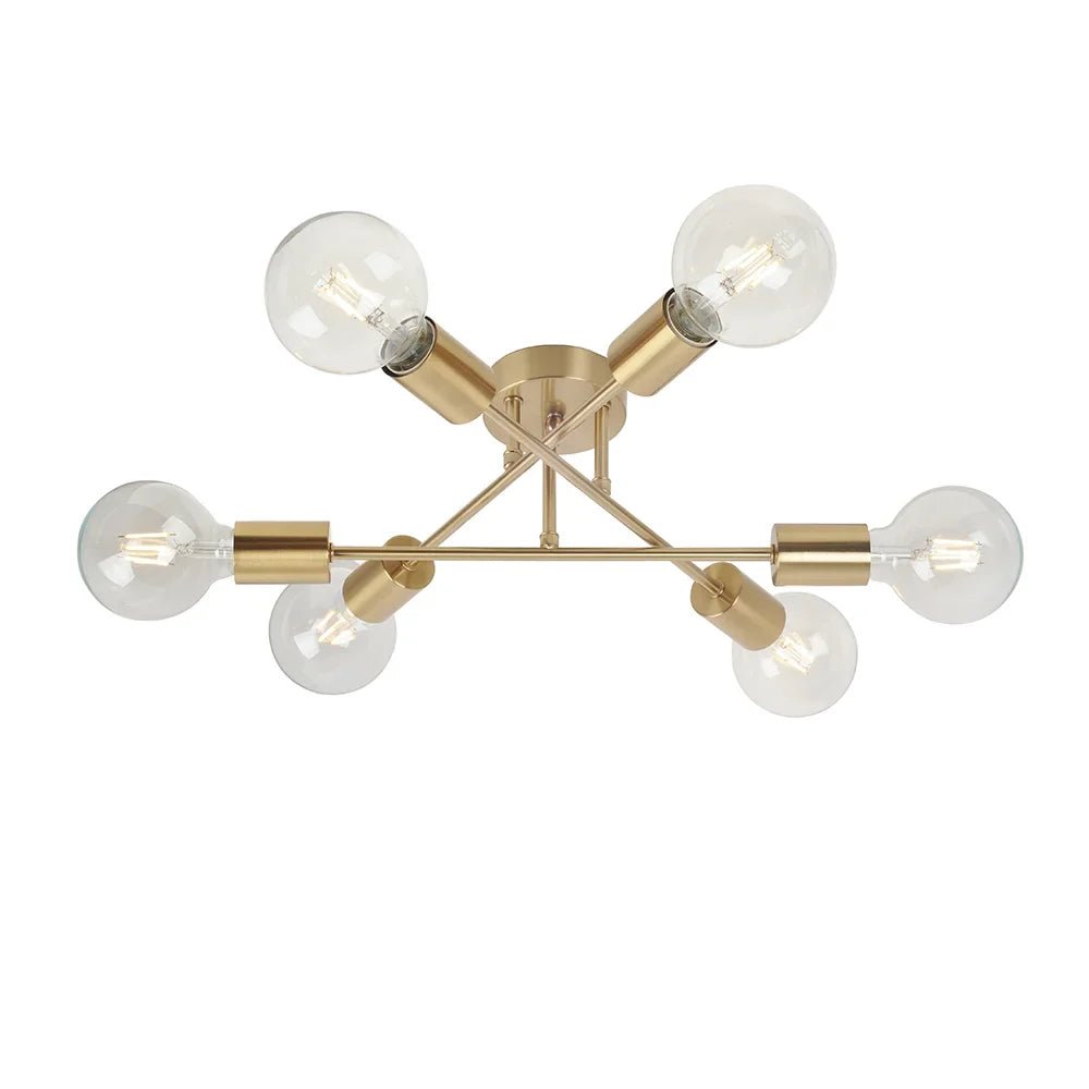 Plafón para techo en hierro con acabado en latón cepillado - DekoArte