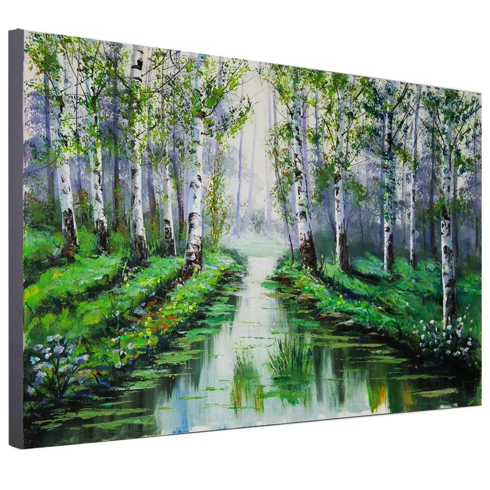 Reflejo del bosque en calma | Cuadros por encargo - DekoArte