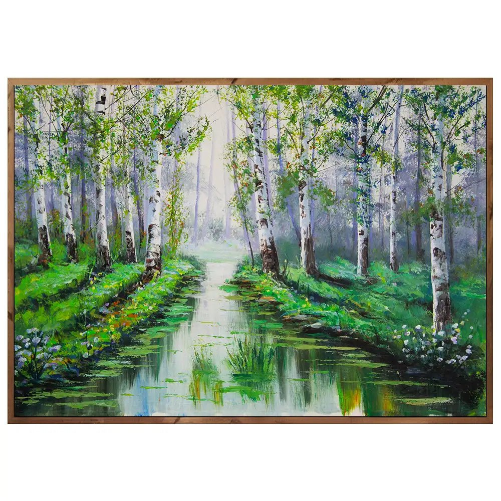 Reflejo del bosque en calma | Cuadros por encargo - DekoArte