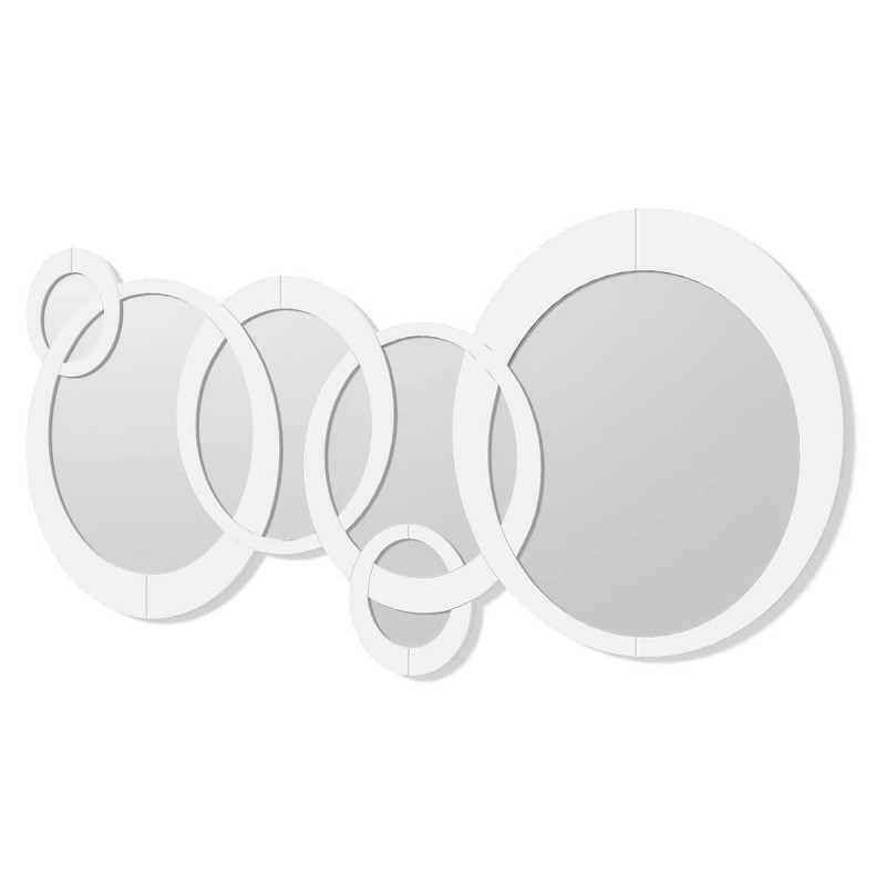 Espejo Decorativo de Pared Circulos Grandes Blanco