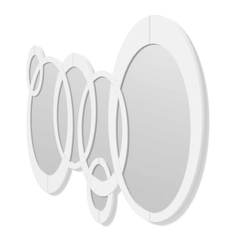 Espejo Decorativo de Pared Circulos Grandes Blanco