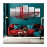 Cuadro Golden Gate 5 Piezas - Decoración Moderna de Ciudades