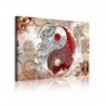 Cuadro en Lienzo Estilo Zen Ying Yang Rojo