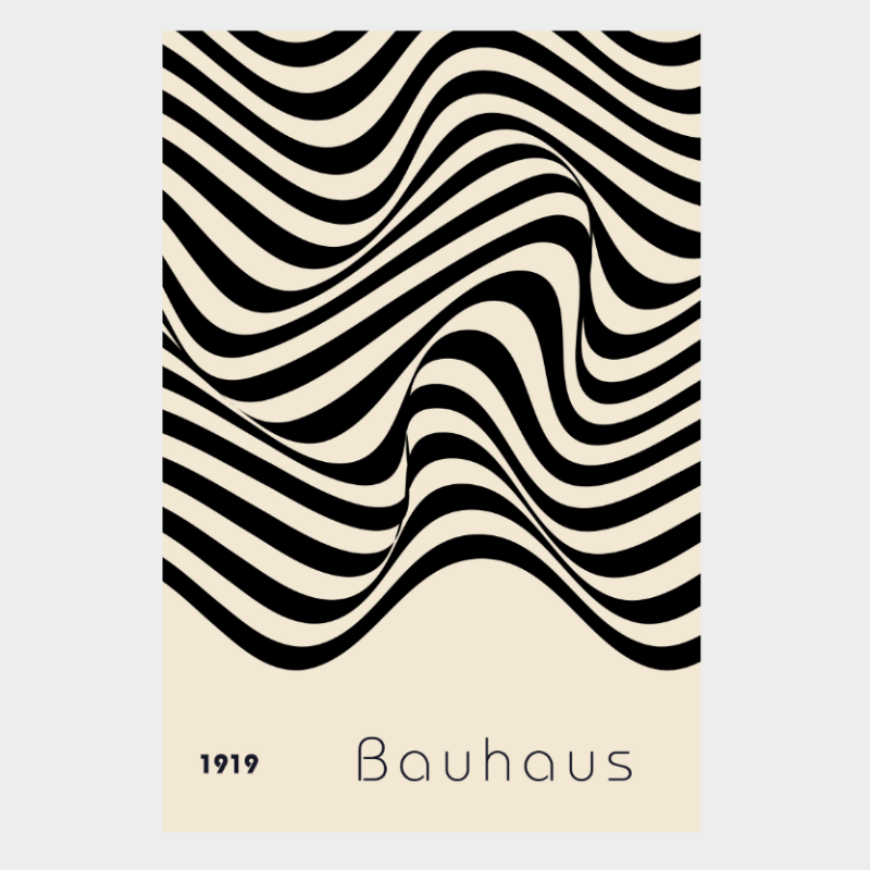 CUADRO DECORATIVO ONDAS BAUHAUS