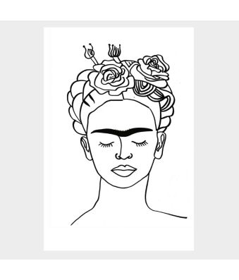 CUADRO MODERNO FRIDA MINIMALISTA