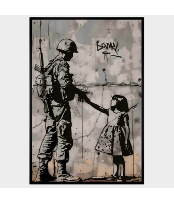 CUADRO BANKSY EL SOLDADO Y...