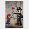 CUADRO BANKSY MARIO Y EL POLICÍA