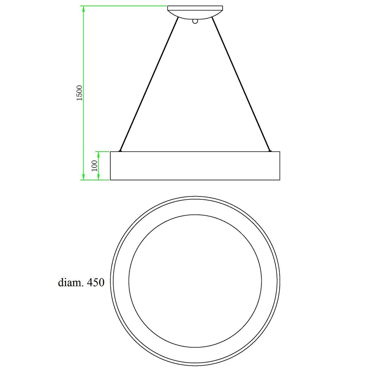 Lámpara Colgante LED Blanca 32W - Diseño Moderno