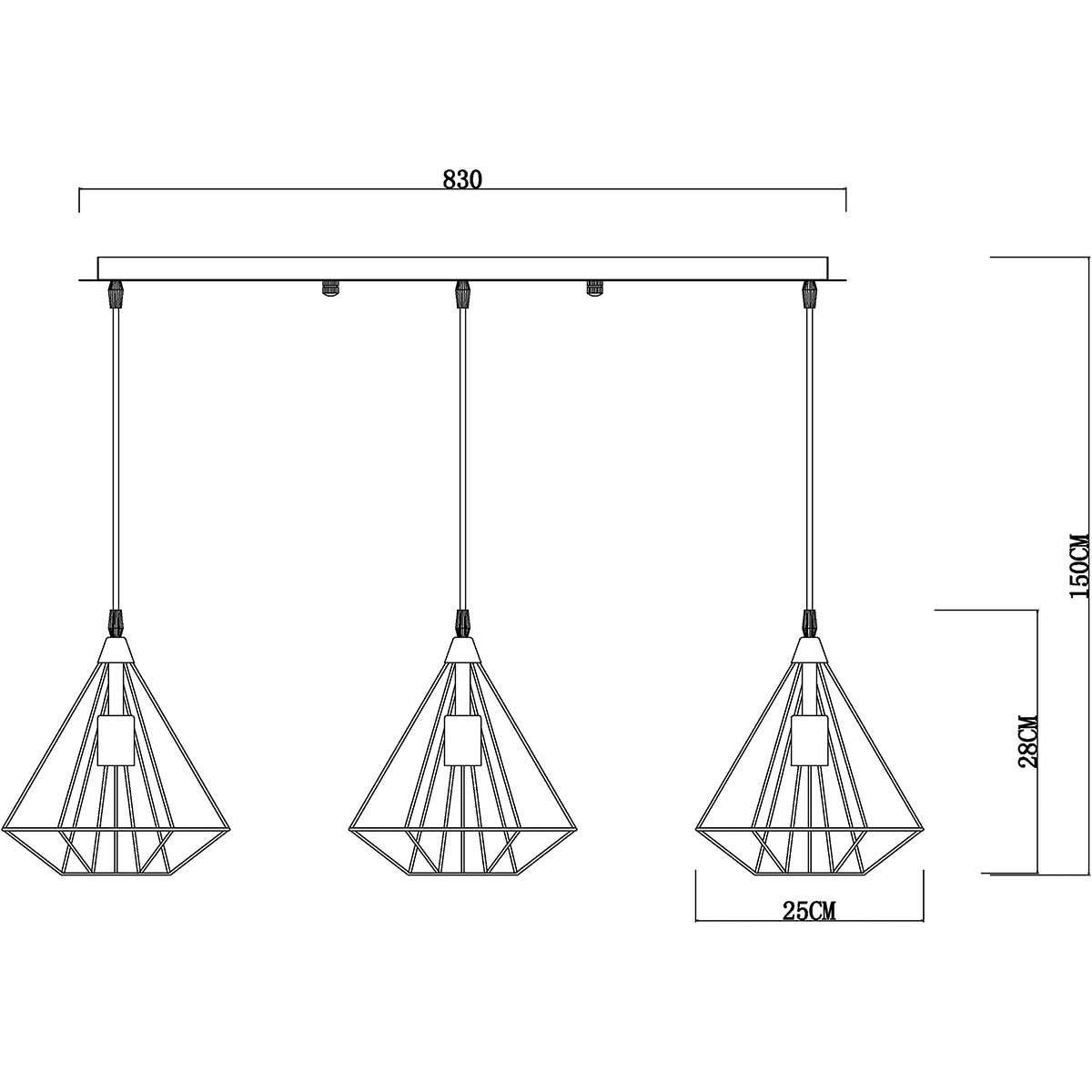 Lámpara Colgante Negra Estilo Industrial - Diseño Contemporáneo