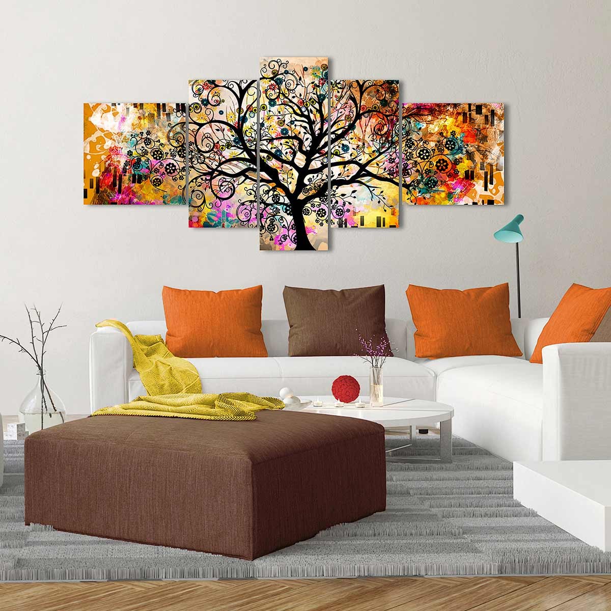 Cuadro Árbol de la Vida Multicolor - Tríptico Moderno