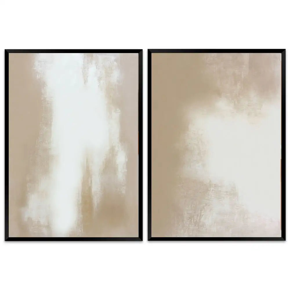 Conjunto decorativo en tonos crema con efecto mineral