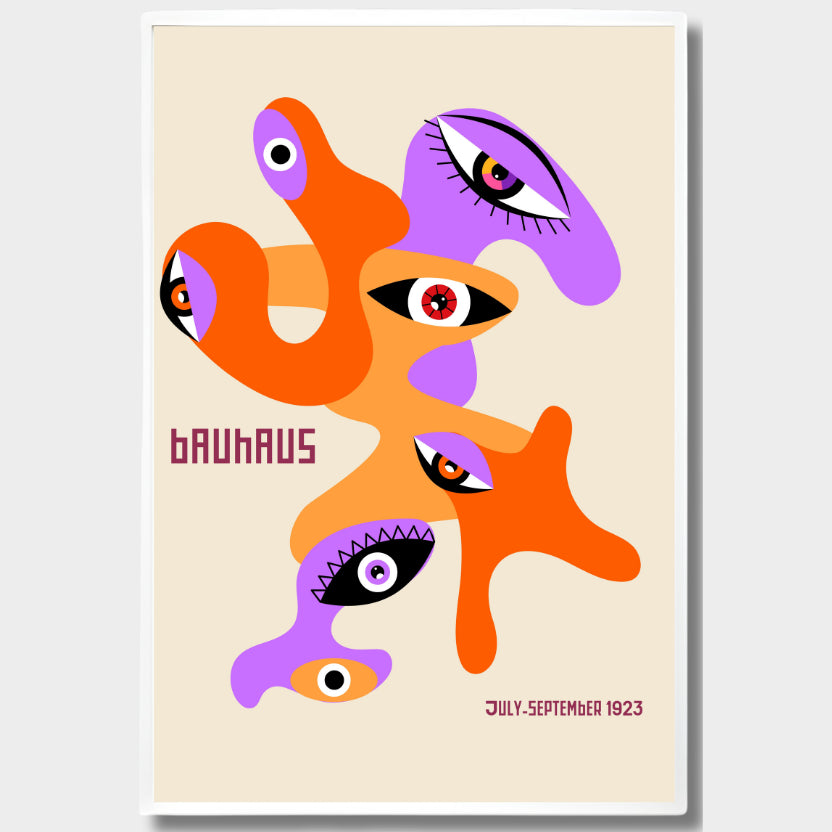 PÓSTER MODERNO OJOS ABSTRACTOS BAUHAUS