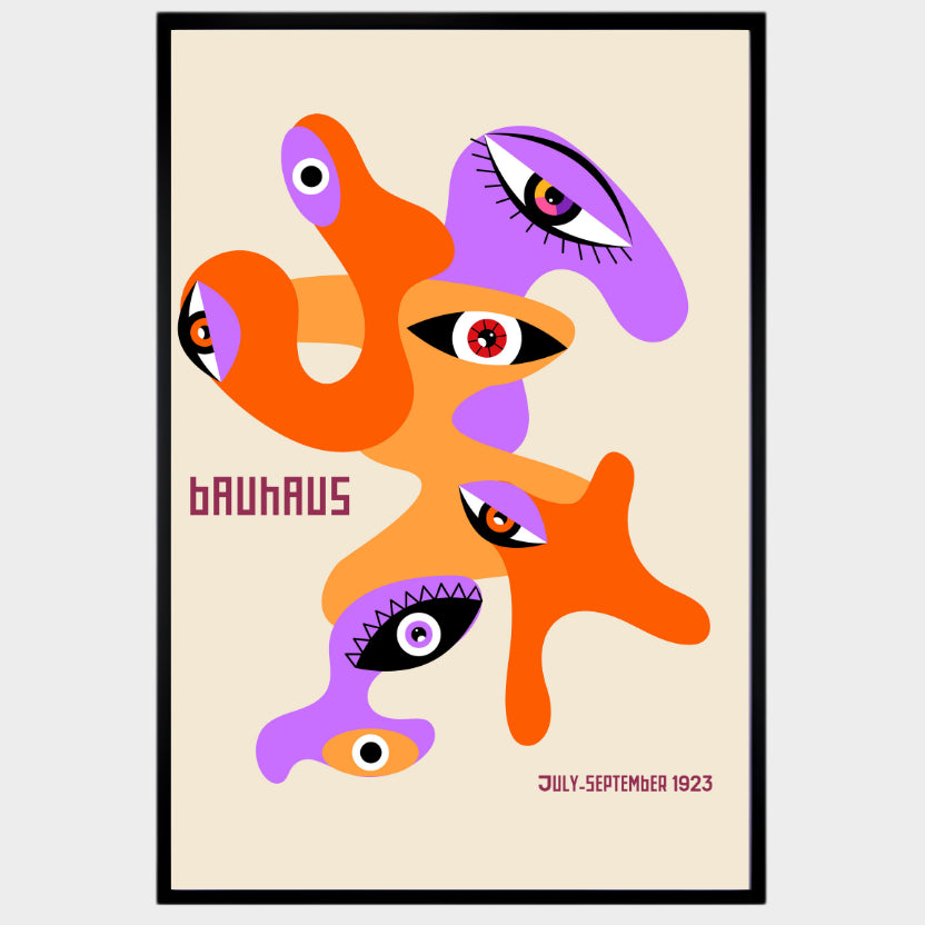 PÓSTER MODERNO OJOS ABSTRACTOS BAUHAUS