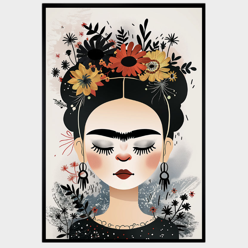 CUADRO MODERNO FRIDA EN OTOÑO